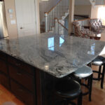 piracemia granite surface on kitchen island